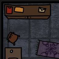Ilustracja do przygody RPG: List na szafce w pokoju.