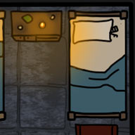 Ilustracja do przygody RPG: Łóżko, a pod poduszką wystający jakiś przedmiot.